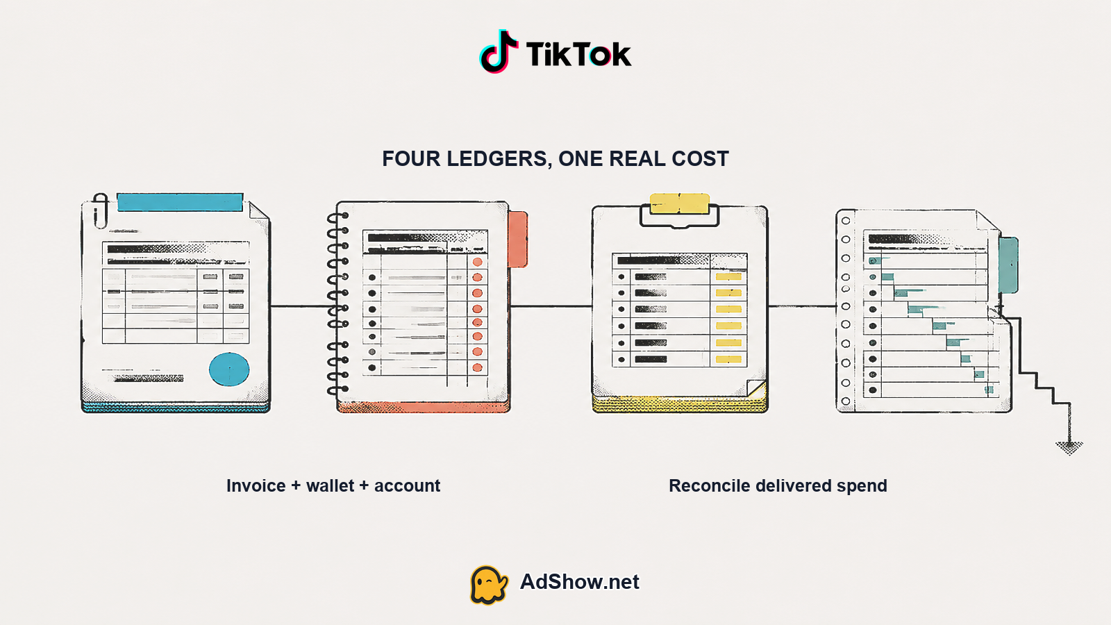 TikTok agency account price split into setup, subscription, top-up and media cost