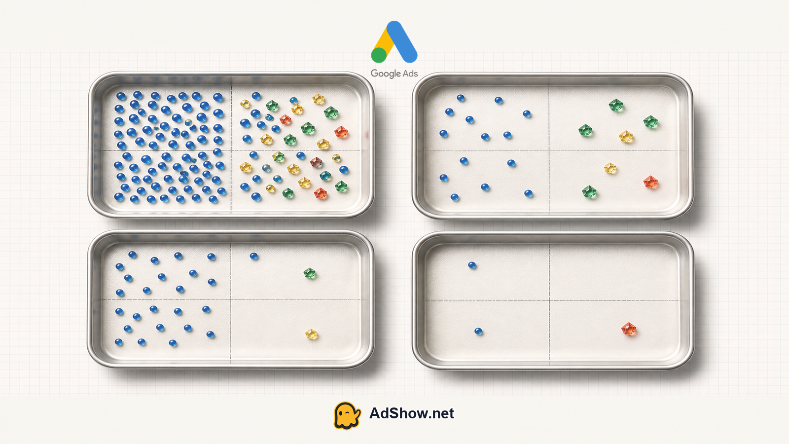 Google Ads CTR impressions clicks and conversion quality diagnostic