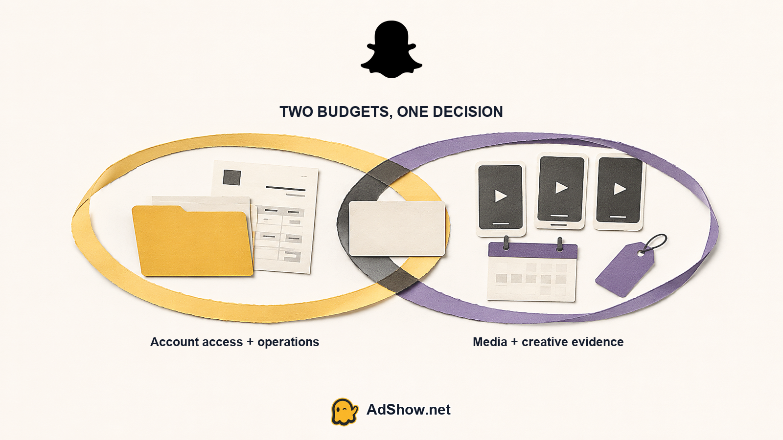 Snapchat ad account price separated into access fee, daily media budget and creative testing cost