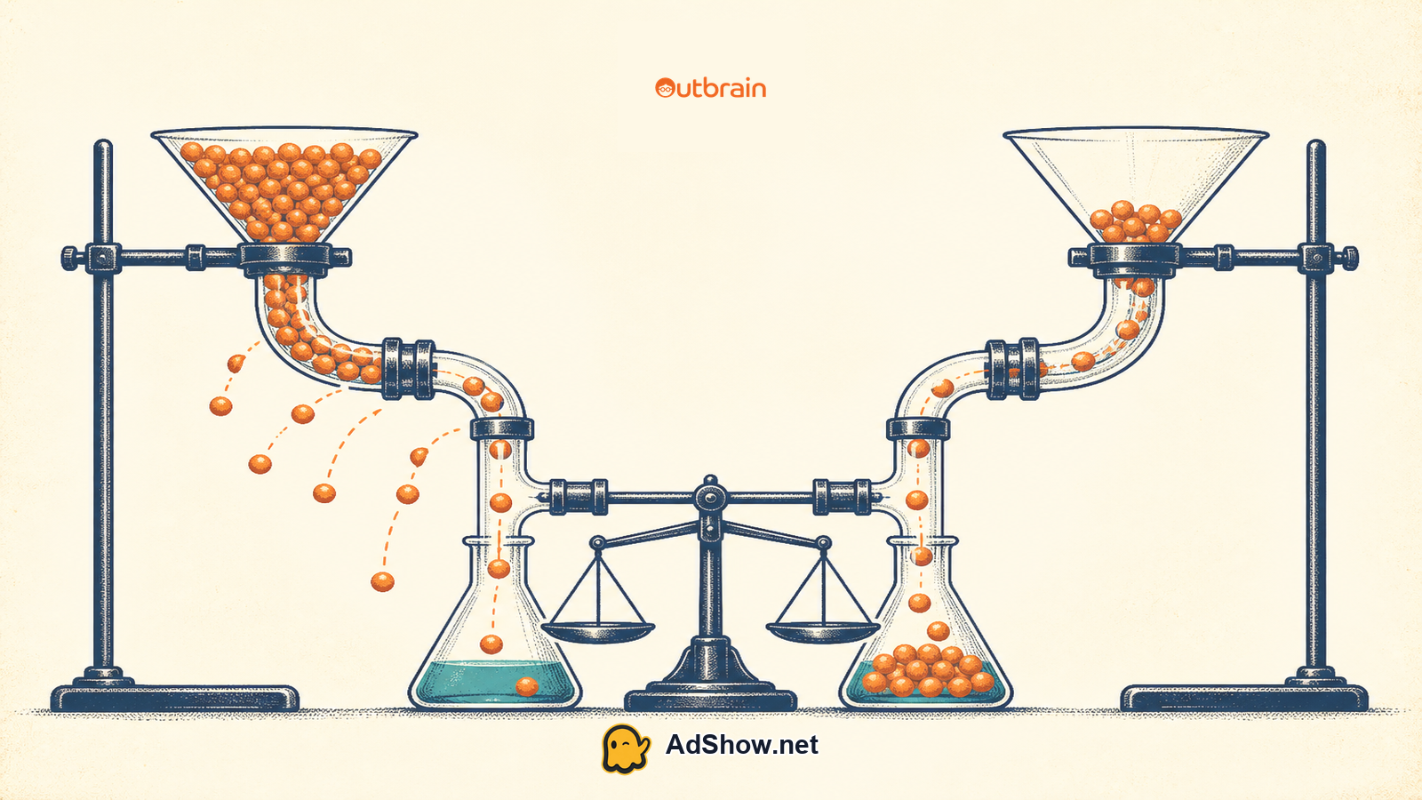 Outbrain CPC publisher distribution and break-even funnel